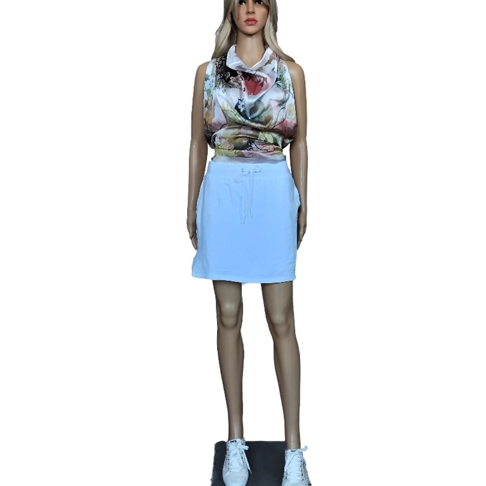 Karen Scott Bright White Mini Skirt Size XS NWT